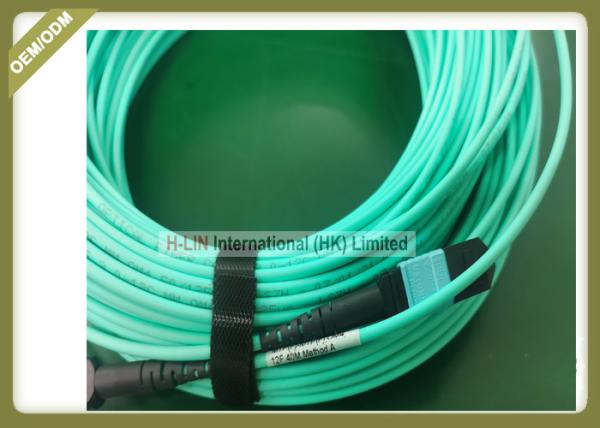 USCONNEC MTP Female TO MTP female OM4 12 Core Fiber cable with Polority method A or B