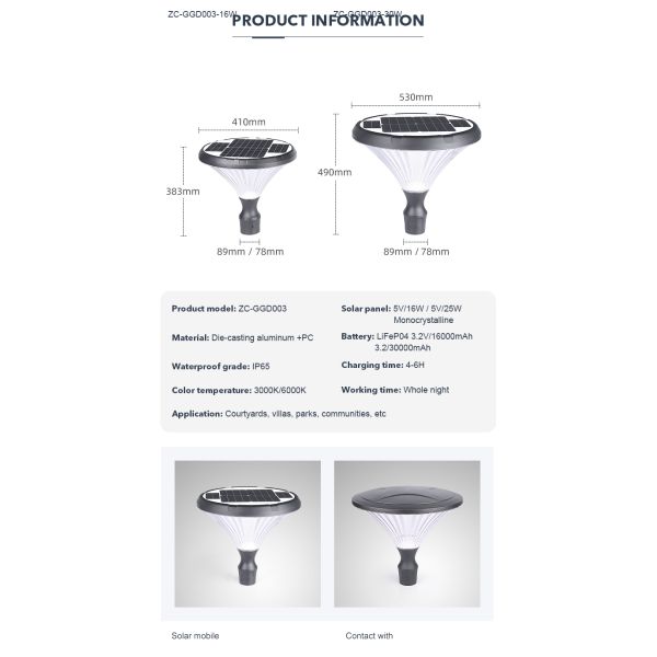 Погода света поляка IP65 сада формы диаманта солнечная устойчивая для парка Coutyard патио