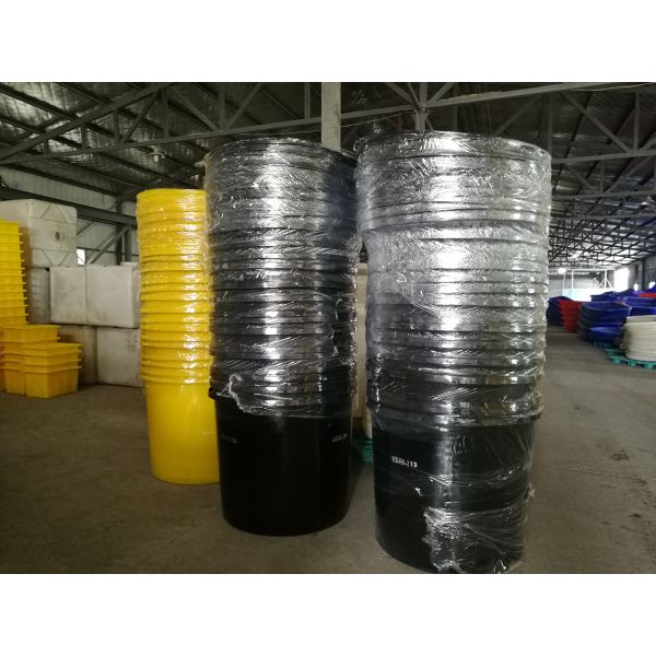 Nestable Cylindrical Large Plastic Water Aquaculture Tubs For Water Storage 500L Polyethylene