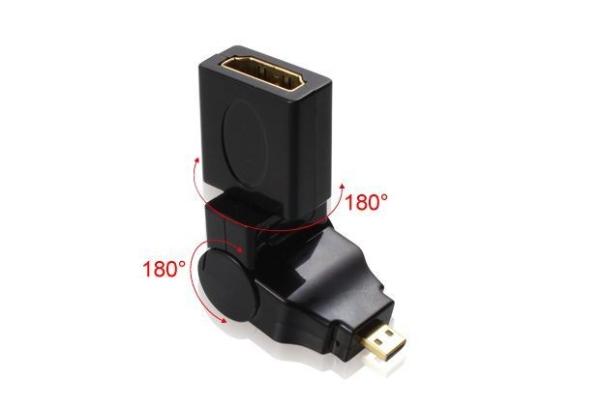 High quality HDMI adapter,360 degree swivel,micro hdmi male to hdmi female