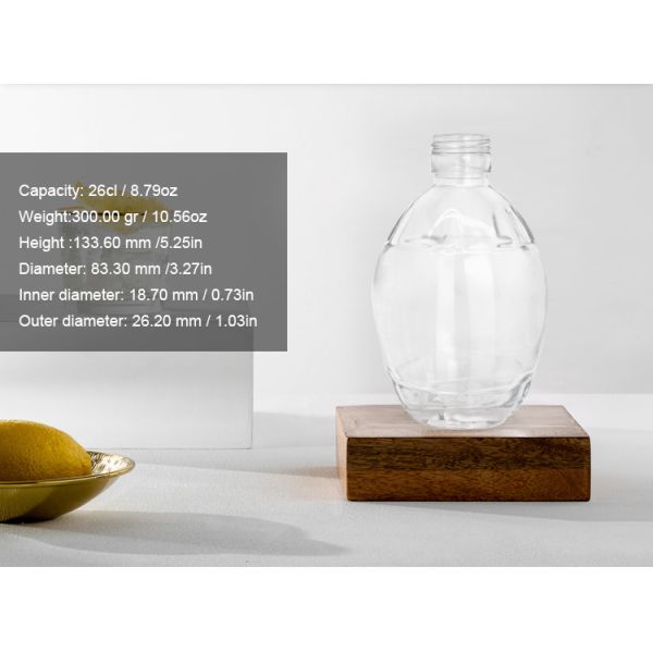 250ml 375ml 700ml Glass Collar Maple Syrup Bottles Flat Syrup Dispenser With Handle