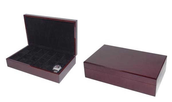 Wooden Watch Boxes with 12 kidney pillow for holding watches