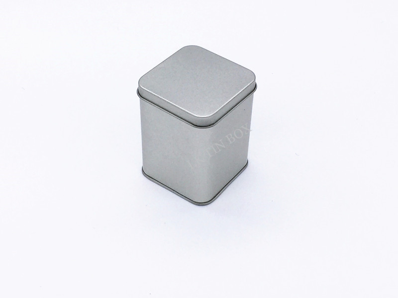 65x65x90Hmm Sandblasting Plain Matte Finished Square Tea Tin Storage Box