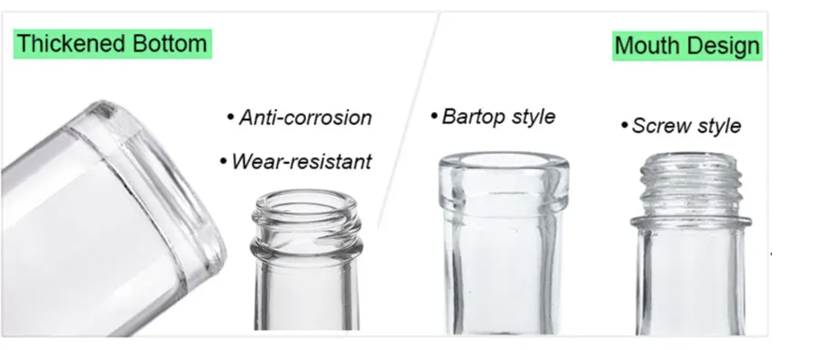 Стеклянная бутылка для ароматерапии для бытовых продуктов