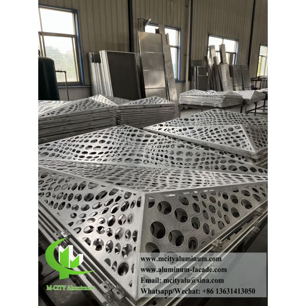 Powder Coated 3D Metal Cladding with Customizable RAL Colors and CNC Laser Cutting for Facade Decoration