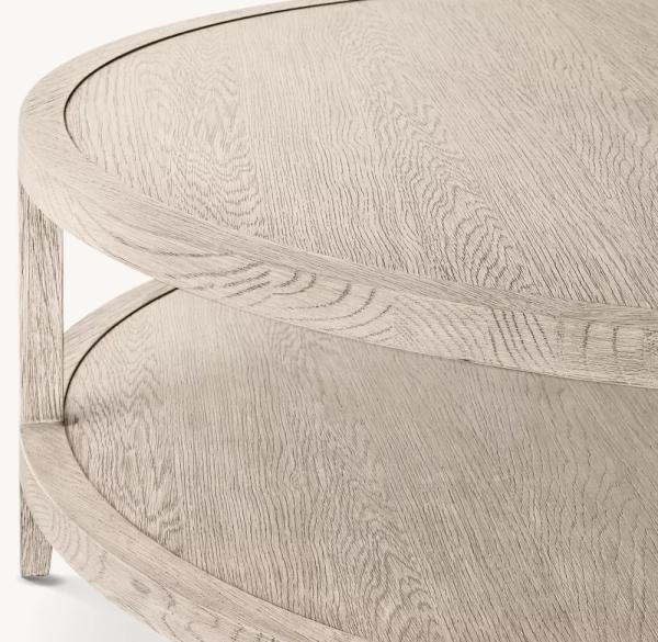 Meubles de table à café modernes et ronds personnalisables avec toit en bois pour le salon