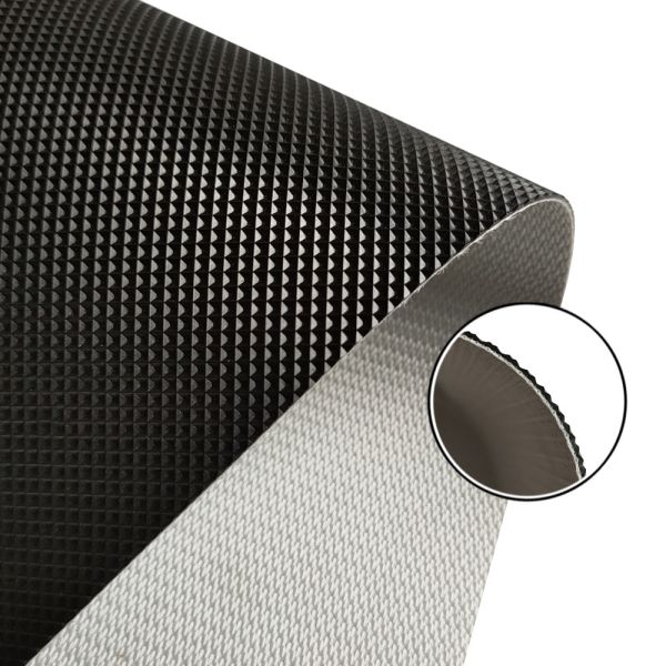 Factory price 1.8mm 2.0mm black diamond pattern pvc conveyor belt treadmill belt