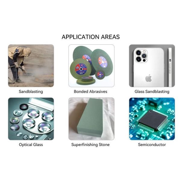 Hardness 9.0-9.5 Green Carborundum Sic Silicon Carbide For Abrasive Knife Grinder