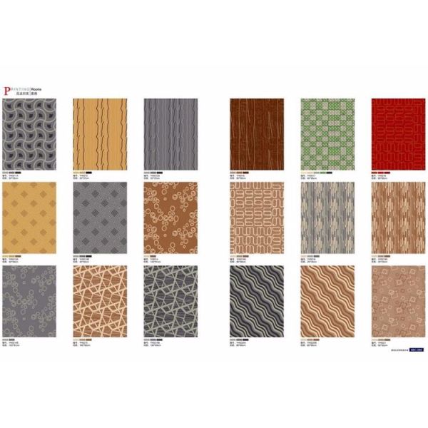 Custom flat wave stripe wall to wall carpet for university project