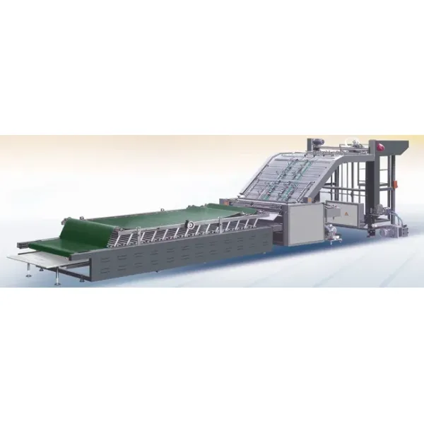 Automatic Flute Laminator Stacker Machine, 3-Ply or 5-Ply, Turnover Stacker, Straight output or Side output