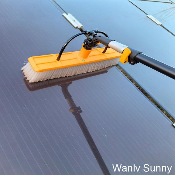 55 Cm Water Sprinker Path Nylon Brush Aluminum Alloy Pole for Solar Panel Maintenance