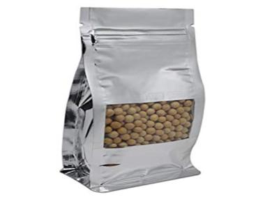Coffee Clear Zipper Pouch Gusset Bag Moisture Proof Flat Bottom High Barrier