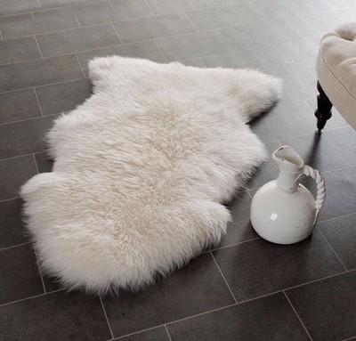 Wool imitation super soft modern wool skin shape Carpet 6cm pile height window rug