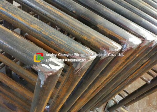 48 X 3mm Carbon Steel Metal Safety Fencing , Building Steel Security Fencing