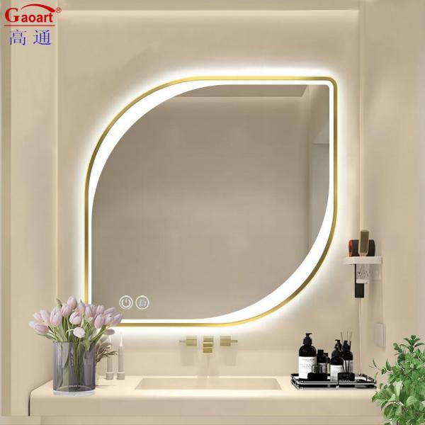 Espelho de vidro LED contemporâneo para maquiagem de chuveiro estilo Morden na decoração do quarto
