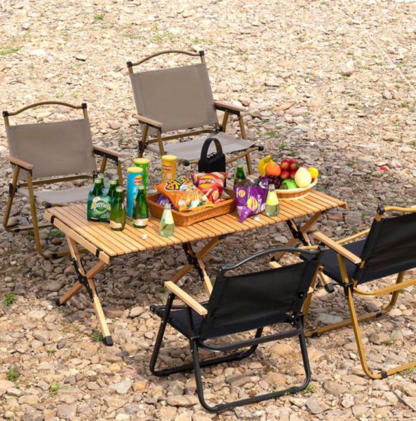 Upgraded Lightweight Beech Armrest Portable Metal Folding Camping Fishing Chair