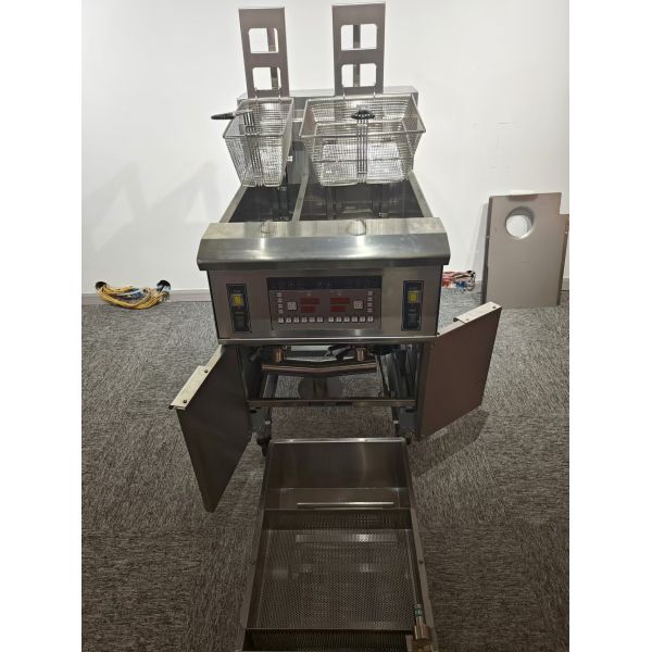 21.4KW Double Tank 11.6L+21.5L Digital Computer Panel Electric Chips Open Fryer Machine
