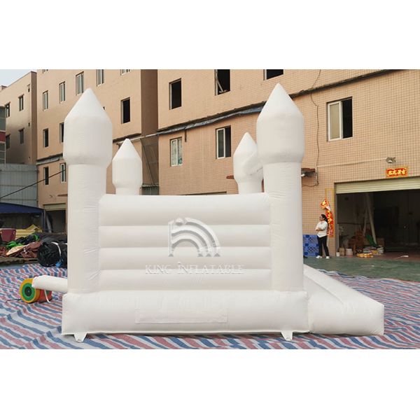 Inflatable Bouncer Castle 13ft*11.5ft*10ft White Jumper Bouncy Castle Wedding Decorations Jumping Bed For Party