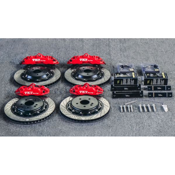 Aluminum Mercedes Big Brake Kit Vito 19 Inch Car Rim Front 6 Piston And Rear 4 Piston Caliper Brake Kit