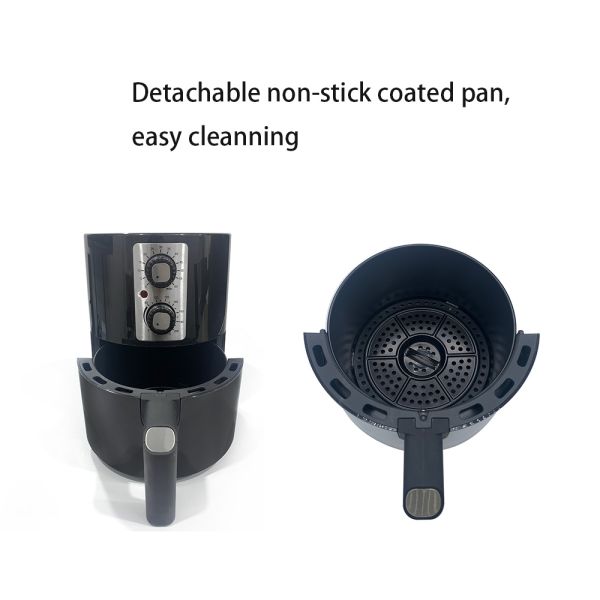 Электрический воздушный фритюр 1800 Вт с двумя ручными кнопками управления для бытовой техники