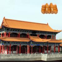 Yellow roof decoration Chinese temple ceramic roof tiles