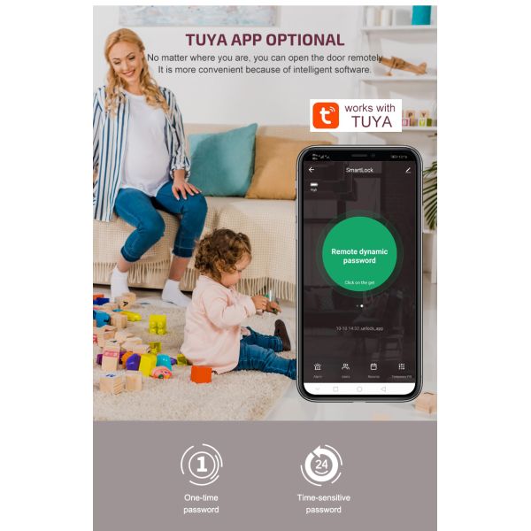 Алюминиевый сплав Антиблокировочный биометрический отпечаток пальца без ключа Туя умный дверной замок электронный цифровой умный дверной замок