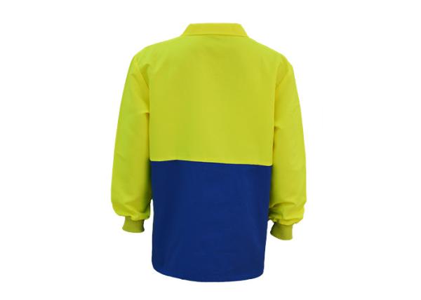 Two Tone Outdoor Custom Work Shirts Fluroscent Yellow Australian Size / Length