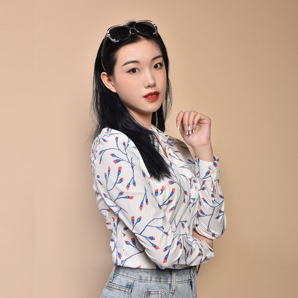 100% Cotton Stockpapa Womens Casual Print Shirts