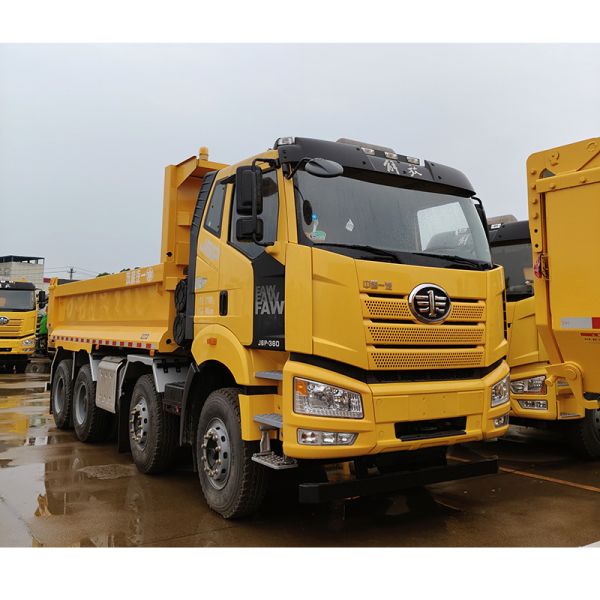 Construction Waste 8*4 Dumper Truck 40000kg FAW Tipper Truck Automatic Unloading