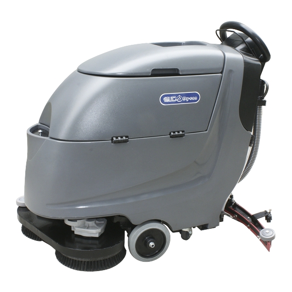 Two Brushes Battery Powered Compact Floor Scrubber Cleaning Machine High Efficiency