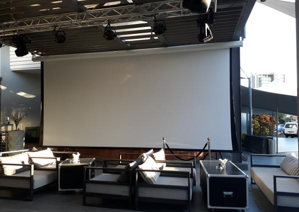 Electric Motor Projector Screen 120 Inch High Gain Fabric Electric