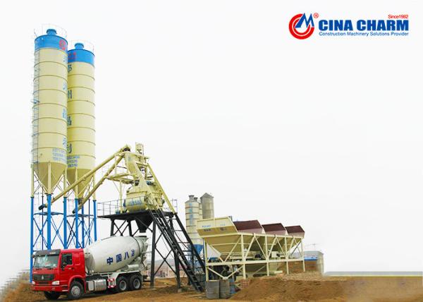 Civil Infrastructure 75m3/H HZS75 Concrete Mixing Plant