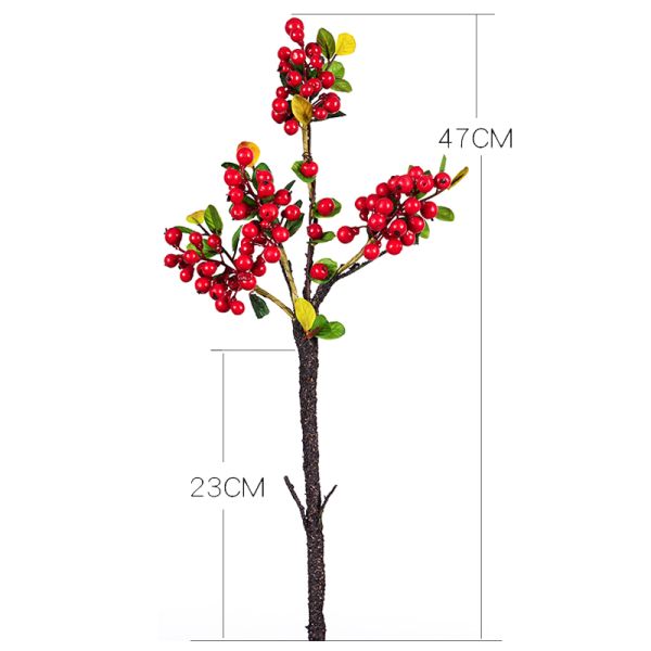 Christmas Berry Stem Artificial Plants Red and Blue Berries for All Festivals Occasion