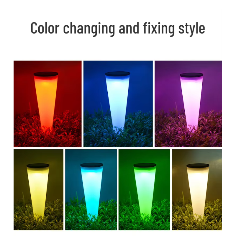 Daylight Solar LED Taper Lamp for Courtyard Modern Design Outdoor Lighting Waterproof