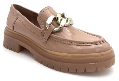 Festa Casual Sapatos de plataforma vermelhos femininos com material superior de couro