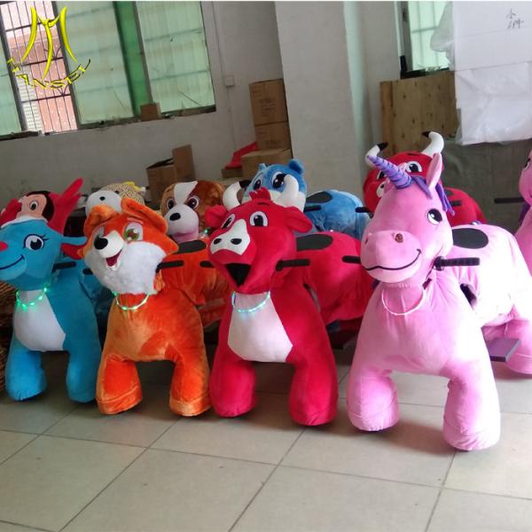 Hansel factory price stuffed unicorns plush rocking horse with battery