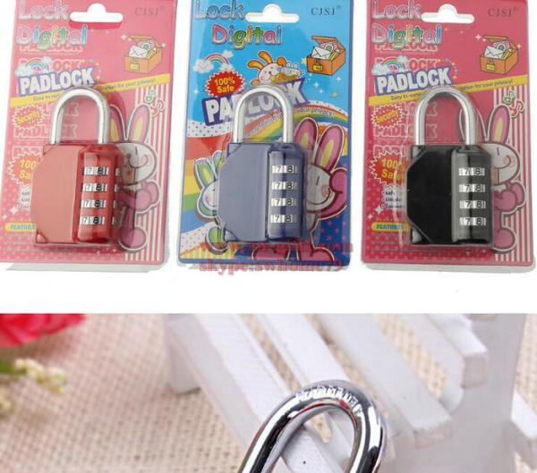 Hot sale Zinc Alloy Security 3 Combination Travel Suitcase Luggage Code Lock Padlock