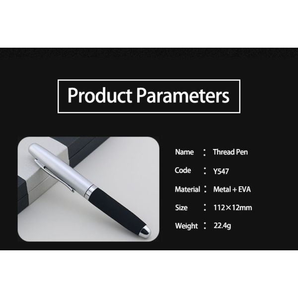 Luxury 1.0mm Metal Ballpoint Pen Thick Barrel Ball Pen Comfortable EVA Grip