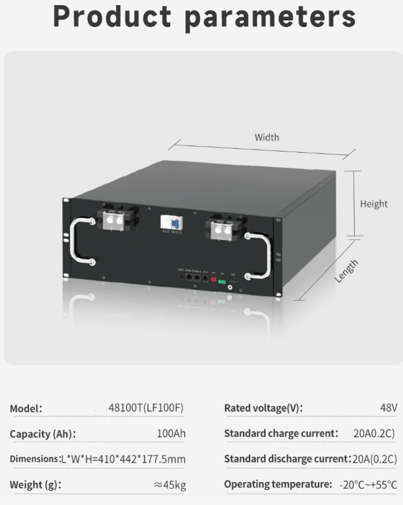 Литий-ионный аккумулятор с перезаряжаемой базовой станцией аккумулятор Lifepo4 для системы хранения солнечной энергии резервная мощность