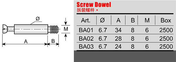 M6 Furniture Invisible Connecting Insert Bolt Nut Screw for Bedroom Cabinet Cam Lock