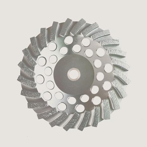 Double Turbo Metal Bonded Diamond Grinding Wheel For Concrete Surface Grinding