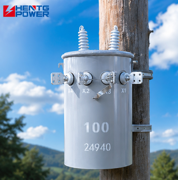 Robust Metal Enclosure 800KVA Single Phase Pole Mounted Transformer IEC60076 for