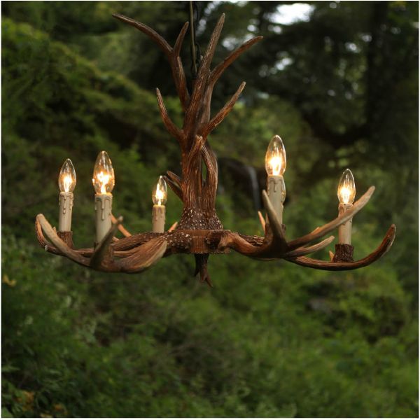 Countryside Deer Antler Chandelier For Farmhouse Warehouse Lighting Fixtures (WH-AC-31）