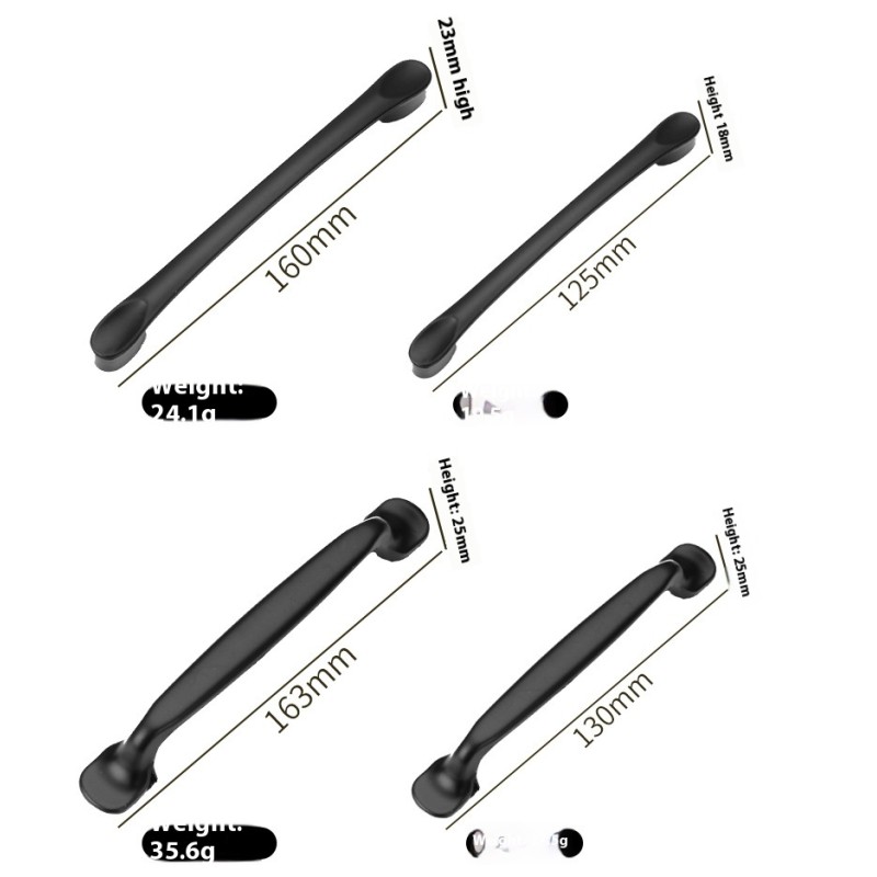 Aluminum Alloy CNC Machined Eco-Friendly Antirust Kitchen Cabinet Pulls Wardrobe Handles Drawer Knobs for Dresser & Closet Use