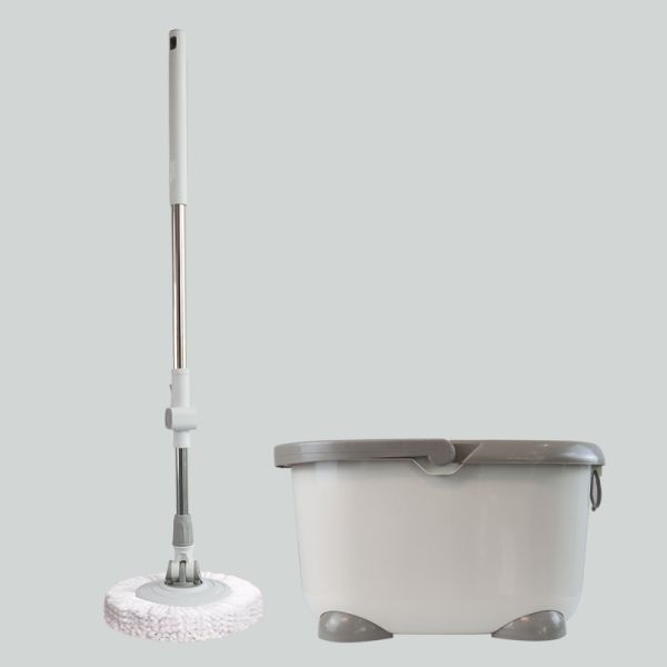Magic Smart Round Rotating Mop And Bucket 6L Kitchen Floor Easy Wring With Stainless Steel Bucket