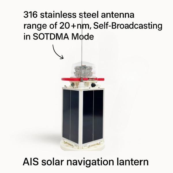 Maritime Safety 5nm Solar Powered Nav Lights AIS LED Navigation Light For Boat Ship Buoy