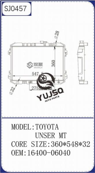 OEM 16400-06040 Radiator for TOYOTA INNOVA Lexus RZ450e Cooling System
