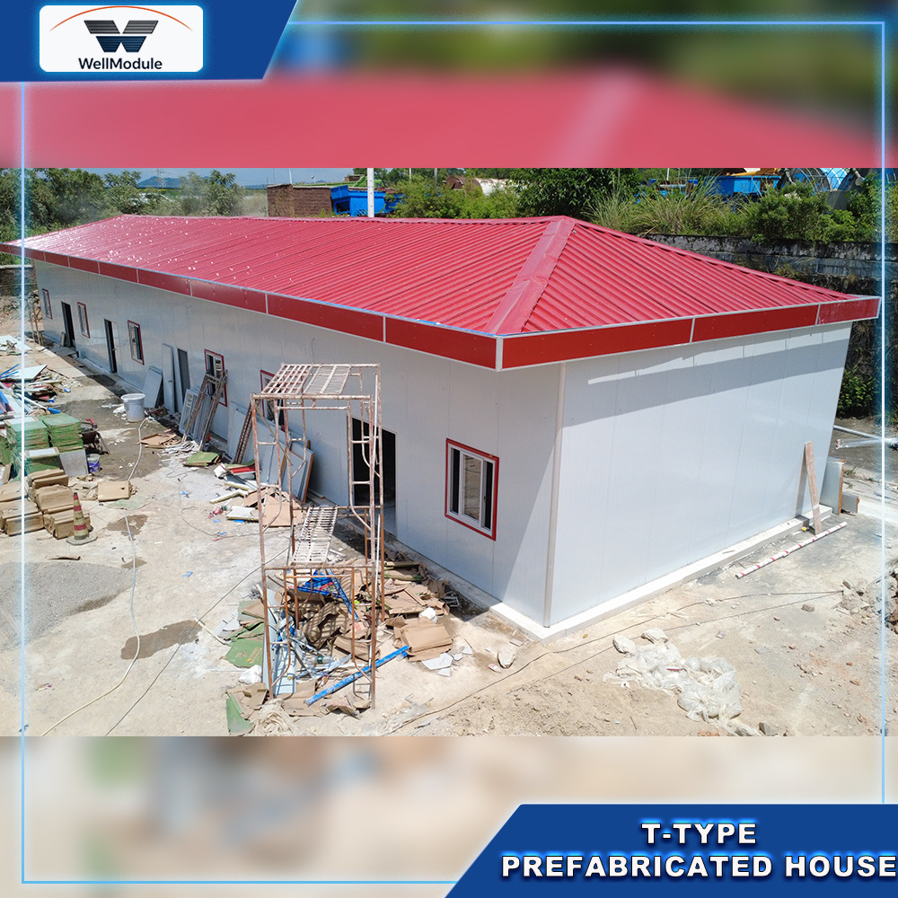 Heavy Duty T Type Modular Prefabricated Building Designed for Construction Sites, Worker Camps and Large Scale Projects