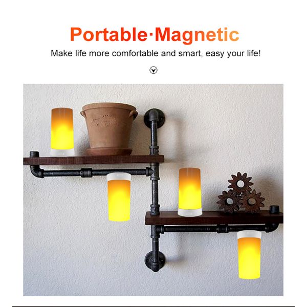 Waterproof Flickering Flame Table Lamp With Remote For Party Working Time hours 10000