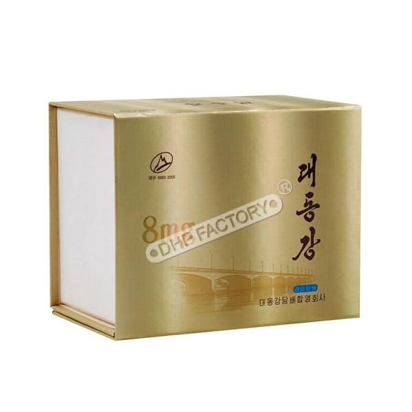 Luxury Paper Rigid Cardboard Magnetic Gift Gold Box With UV Logo